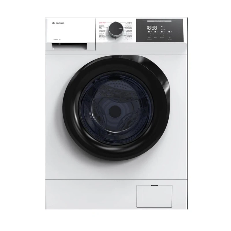 ماشین لباسشویی 8 کیلو گرم اسنوا  حرفه ای و کم صدا مدل SWM-C80W سری اکتا